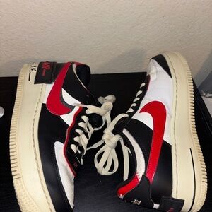 Nike Black and Red Women's Sneakers